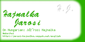 hajnalka jarosi business card